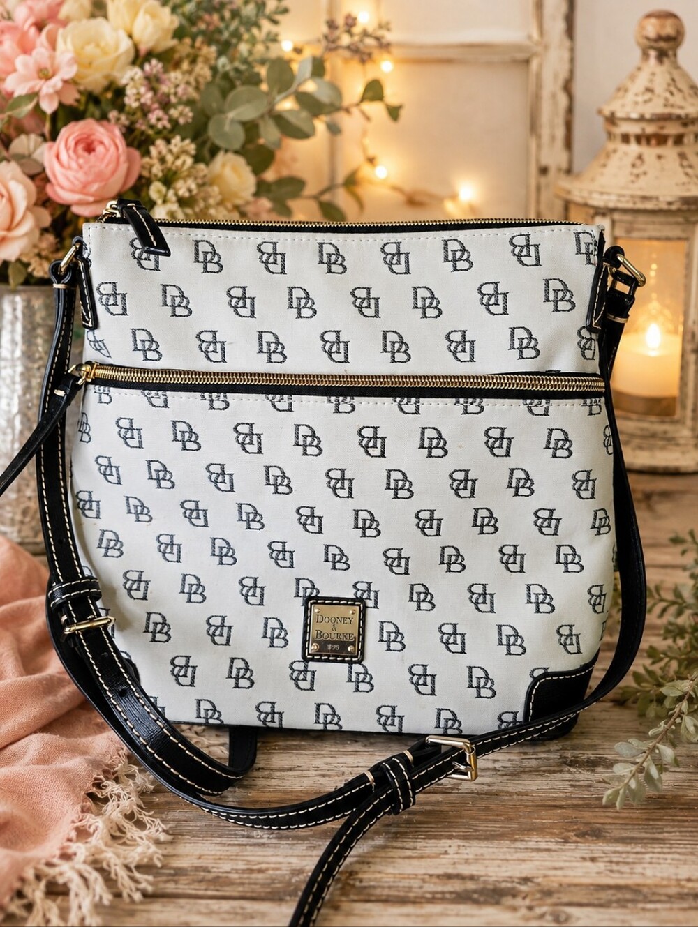 Dooney & Bourke Signature DB Monogram Jacquard Crossbody Bag